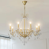 Antique Crystal Candle Gold Alloy Large Chandelier  Image - 6