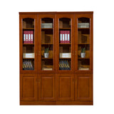 Antique Glass Doors Wood Barrister Storage Bookcase Image - 17