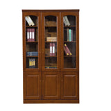 Antique Glass Doors Wood Barrister Storage Bookcase Image - 5