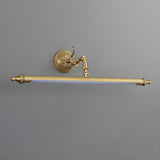 Antique Gold Cylindrical Brass Bathroom Vanity Light Image - 11