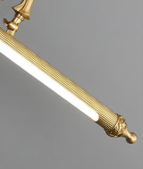 Antique Gold Cylindrical Brass Bathroom Vanity Light Image - 14