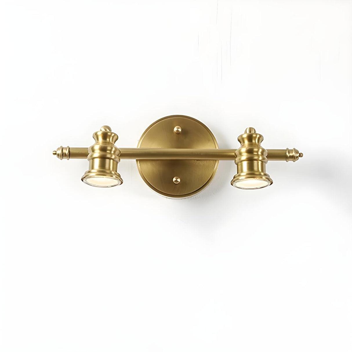 Antique Gold Straight Copper Vanity Bathroom Light Image - 3