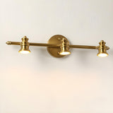 Antique Gold Straight Copper Vanity Bathroom Light Image - 9