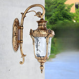 Antique Iron Waterproof Exterior Wall Lantern Light Image - 3