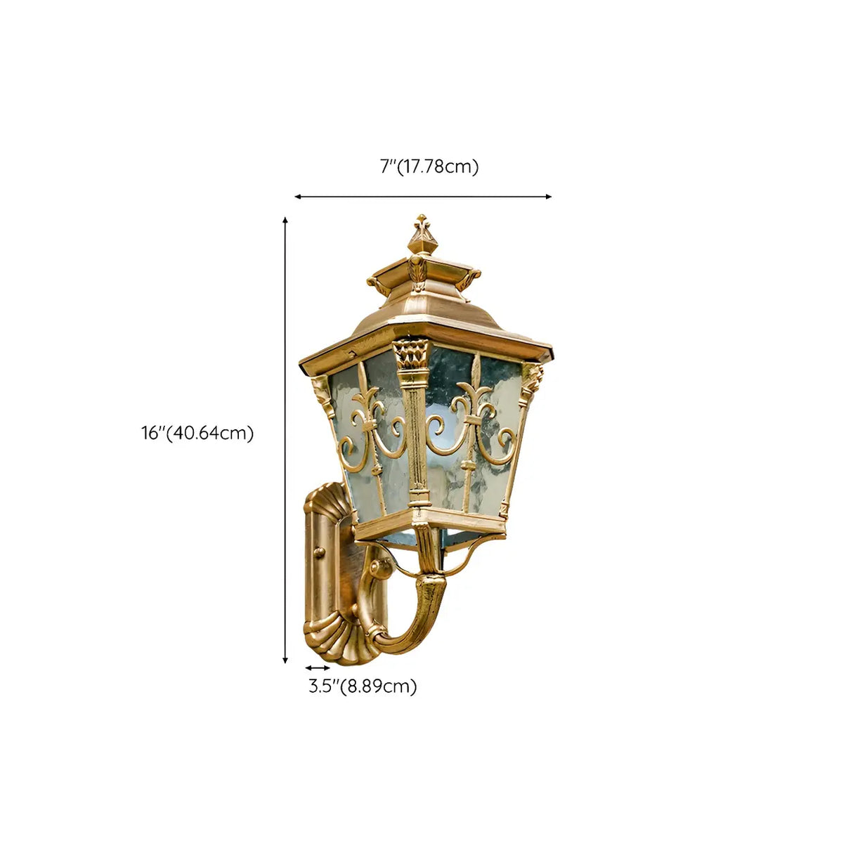 Antique Iron Waterproof Exterior Wall Lantern Light 