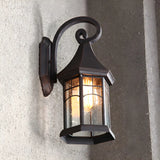 Antique Lantern External Metal Wall Light Fixture Image - 10