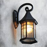 Antique Lantern External Metal Wall Light Fixture Image - 8