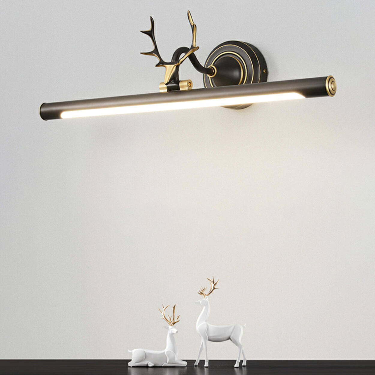 Antler Design Simple Metal Tubular LED Vanity Light  Image - 1