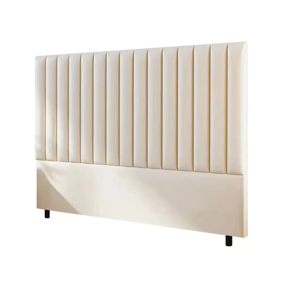 Apricot Leather Rectangular Upholstered Headboard Image - 10