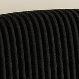 Arch Upholstered Headboard Black Velvet Queen Panel Bed Image - 4