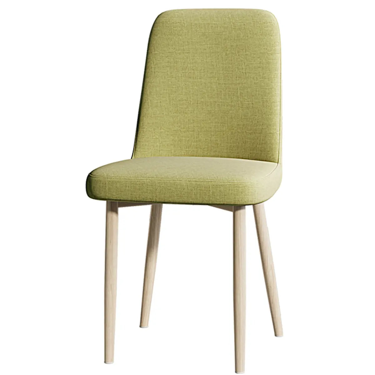 Armless Fabric Upholstered Foot Pads Dining Chairs Image - 13