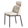 Armless Faux Leather Upholstered Headrest Dining Chair Image - 2