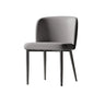 Armless Metal Faux Leather Upholstered Dining Chair Image - 7