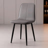 Armless Metal Legs Faux Leather Upholstered Dining Chair Image - 2