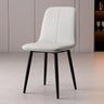 Armless Metal Legs Faux Leather Upholstered Dining Chair Image - 8