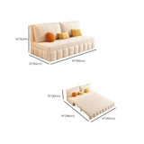 Armless Pillow Back White Cushioned Fabric Futon Bed Sofa #size