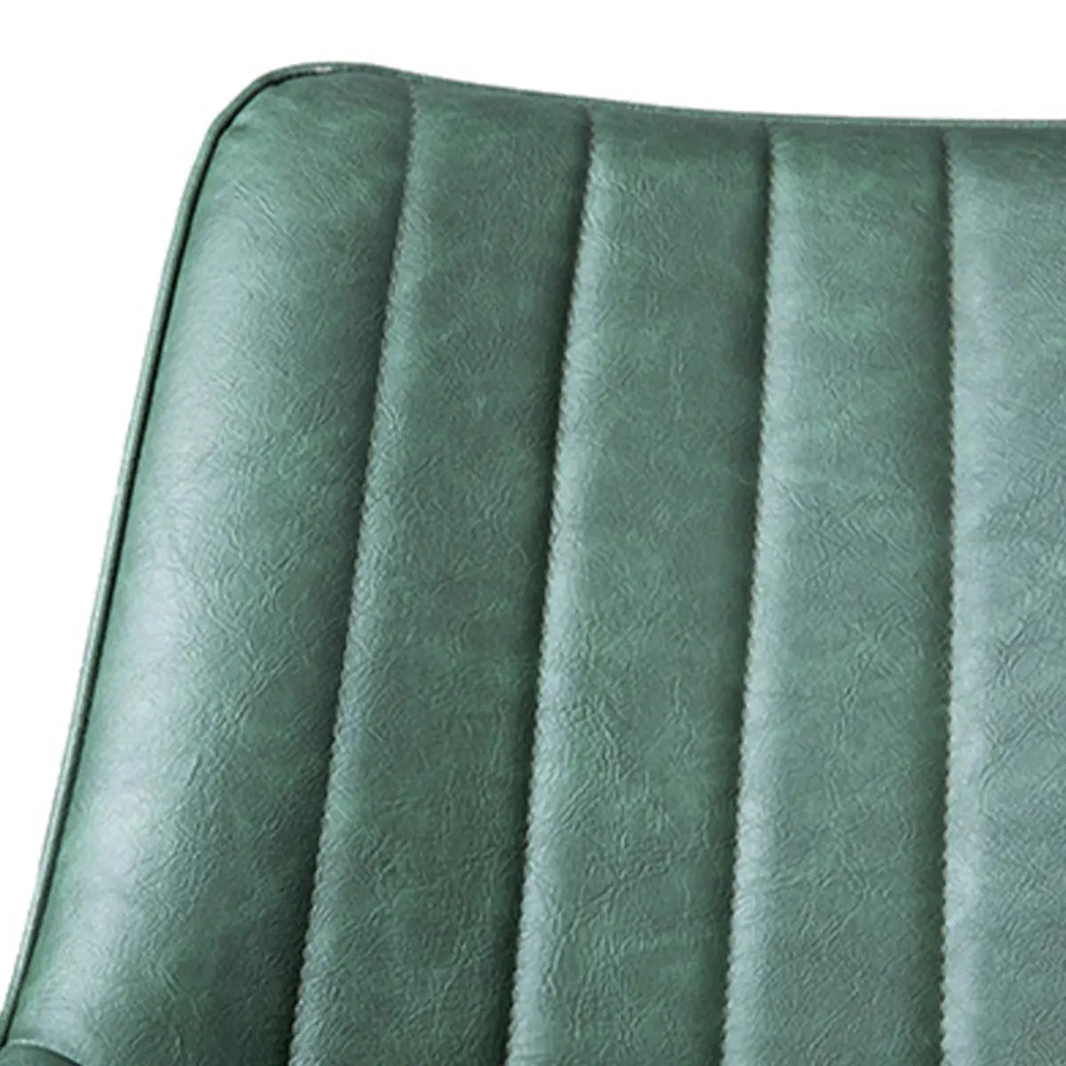 Armless Strip Upholstered Cozy Dining Chairs Green Image - 7