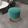 Army Green Oval Flannel Medium Seating Poufs Ottoman Image - 14