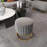 Army Green Oval Flannel Medium Seating Poufs Ottoman Image - 22