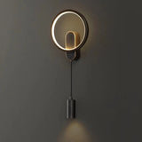 Art Circular Dimmable Metal Ambient Wall Light Gold Image - 11