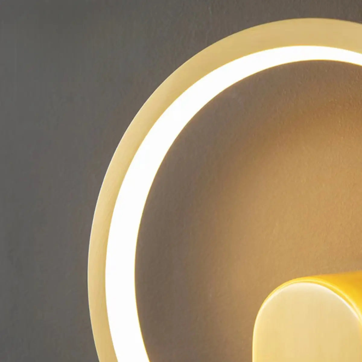 Art Circular Dimmable Metal Ambient Wall Light Gold Image - 14