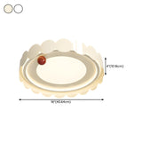 Art Cream Yellow Round Flush Mount Ceiling Fixture #size