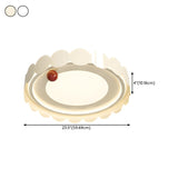 Art Cream Yellow Round Flush Mount Ceiling Fixture Image - 12