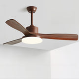 Art Deco Adjustable Standard Wood Ceiling Fan Light Image - 3