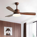 Art Deco Adjustable Standard Wood Ceiling Fan Light Image - 8