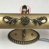 Art Deco Brass Carved Adjustable LED Vanity Light Image - 7