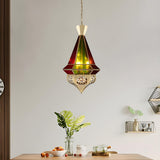 Art Deco Colorful Dining Room Lantern Pendant Chandelier Image - 1