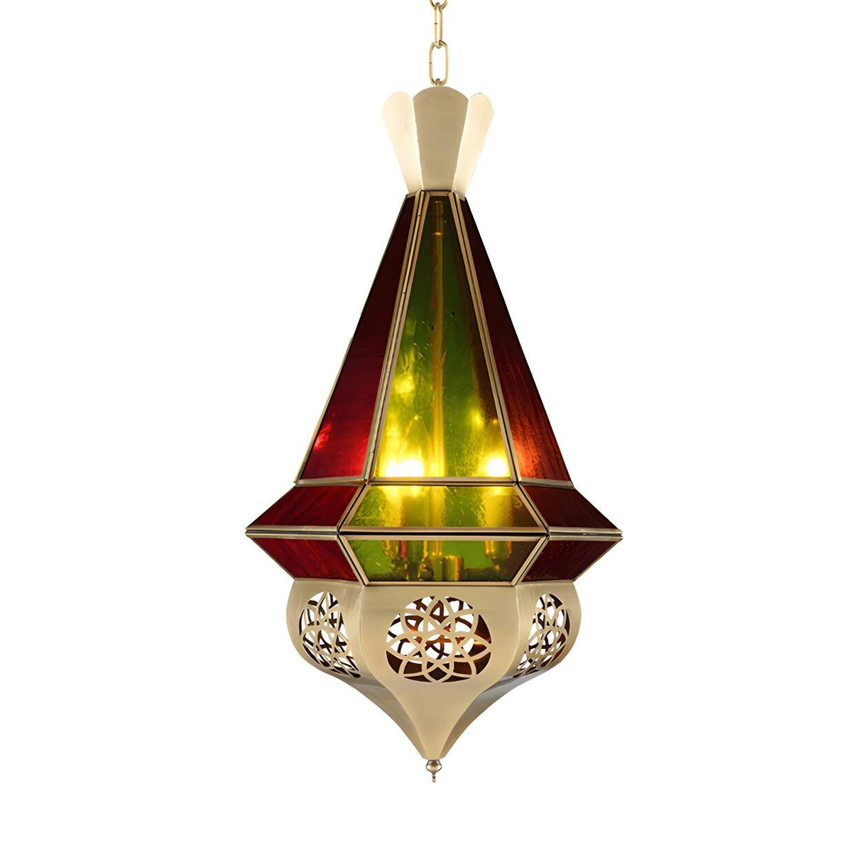 Art Deco Colorful Dining Room Lantern Pendant Chandelier Image - 4