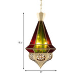 Art Deco Colorful Dining Room Lantern Pendant Chandelier Image - 5