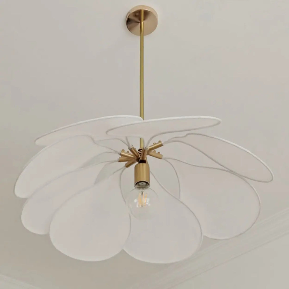 Art Deco Floral Petal Coffee Living Room Pendant Light Image - 8