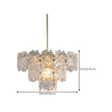 Art Deco Gold Luxury Snowflake Crystal Chandelier Image - 23