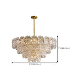 Art Deco Gold Luxury Snowflake Crystal Chandelier Image - 29