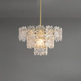 Art Deco Gold Luxury Snowflake Crystal Chandelier Image - 4