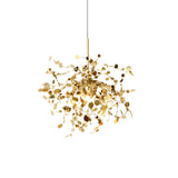 Art Deco Gold Metal Discs Abstract Living Room Pendant Light Image - 3