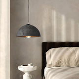 Art Deco Industrial Resin Dome Vaulted Pendant Light Image - 1