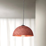 Art Deco Industrial Resin Dome Vaulted Pendant Light Image - 12