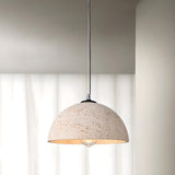 Art Deco Industrial Resin Dome Vaulted Pendant Light Image - 14