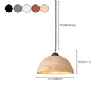 Art Deco Industrial Resin Dome Vaulted Pendant Light #size