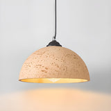 Art Deco Industrial Resin Dome Vaulted Pendant Light Image - 7