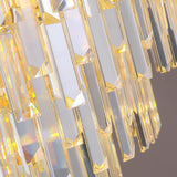 Art Deco Luxury Crystal Gold Chandelier Adjustable Height Image - 13