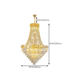 Art Deco Luxury Crystal Gold Chandelier Adjustable Height Image - 19