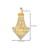 Art Deco Luxury Crystal Gold Chandelier Adjustable Height Image - 20