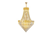 Art Deco Luxury Crystal Gold Chandelier Adjustable Height Image - 6