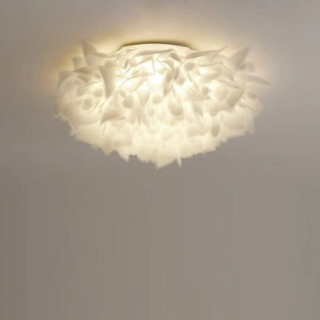 Bedroom Mini Art Deco White Flush Mount Ceiling Light Image - 2