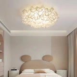 Bedroom Mini Art Deco White Flush Mount Ceiling Light Image - 4