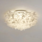 Bedroom Mini Art Deco White Flush Mount Ceiling Light Image - 6